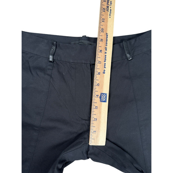 Alexander Wang Stirrup Pants Size 0 Black Skinny Leg Cotton Leather Chic - Picture 5 of 8